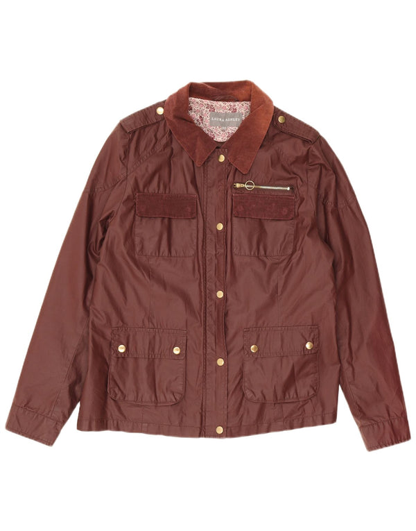 Giacca utility da donna Laura Ashley UK 16 grande cotone marrone