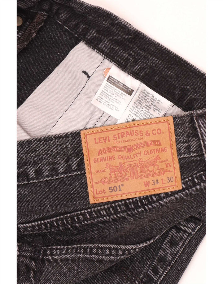Levi's Uomo 501 Jeans dritti W34 L30 Cotone Nero