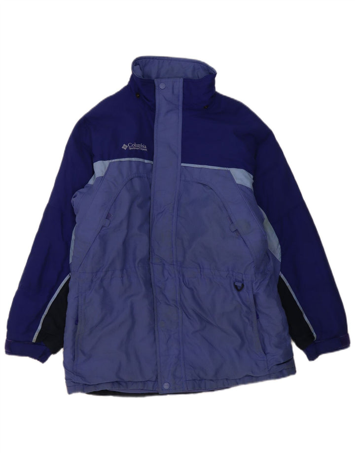 Giacca a vento grafica da ragazzo Columbia 14-15 anni in nylon color block blu