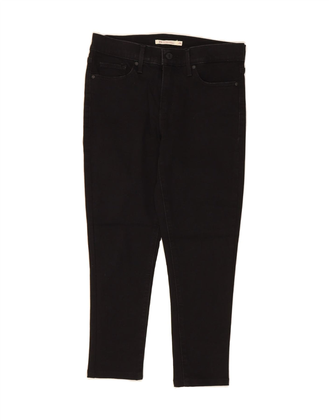 LEVI'S Womens 311 Shaping Skinny Jeans W26 L22 Black Vintage Levi's and Second-Hand Levi's from Messina Hembry 