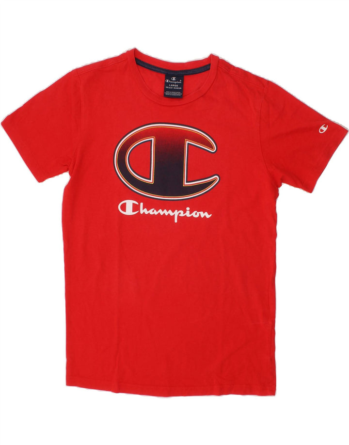CHAMPION Boys Graphic T-Shirt Top 11-12 Years Large  Red Vintage Champion and Second-Hand Champion from Messina Hembry 