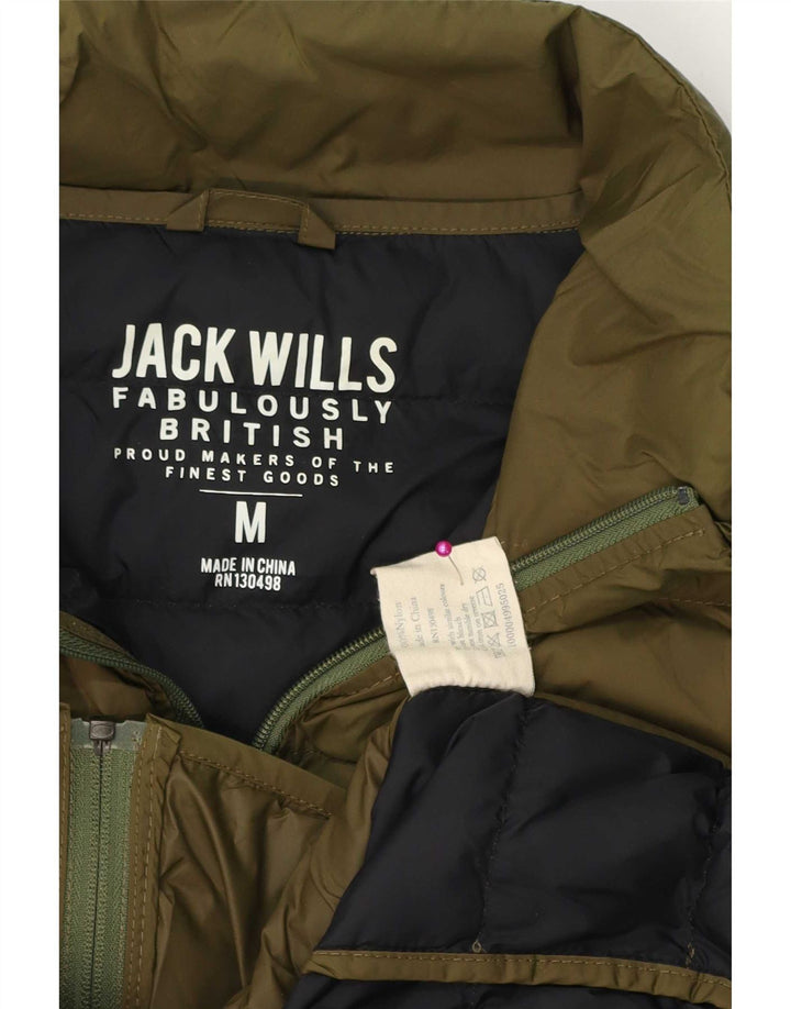 Gilet imbottito da uomo Jack Wills UK 38 nylon verde medio