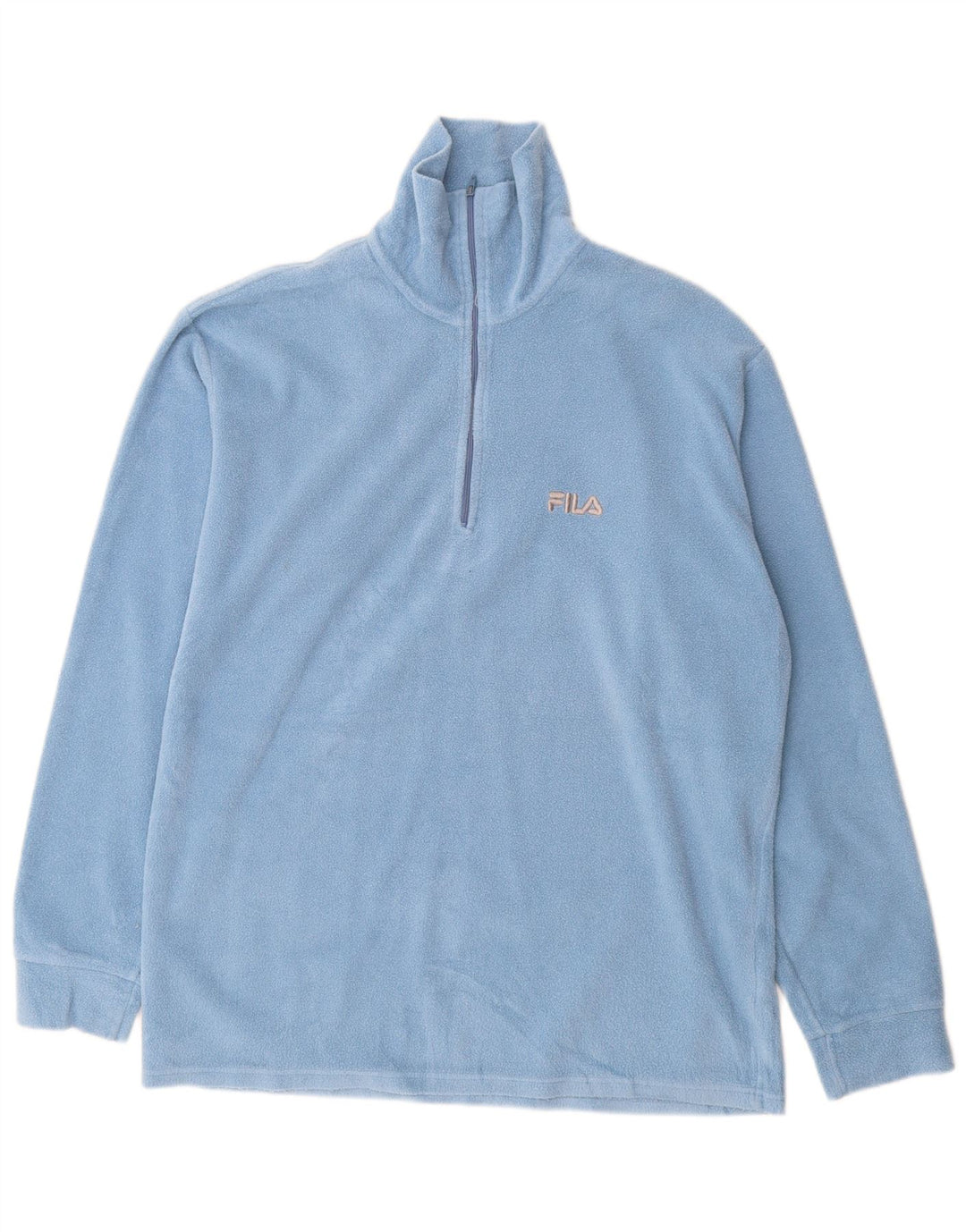 Maglione in pile da uomo FILA con zip e collo XL blu poliestere