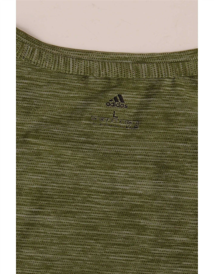 T-shirt Adidas da uomo Top grande verde screziato