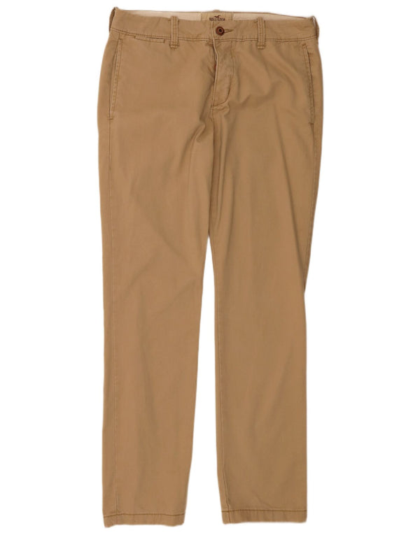 Pantaloni chino dritti da uomo Hollister W32 L32 in cotone beige