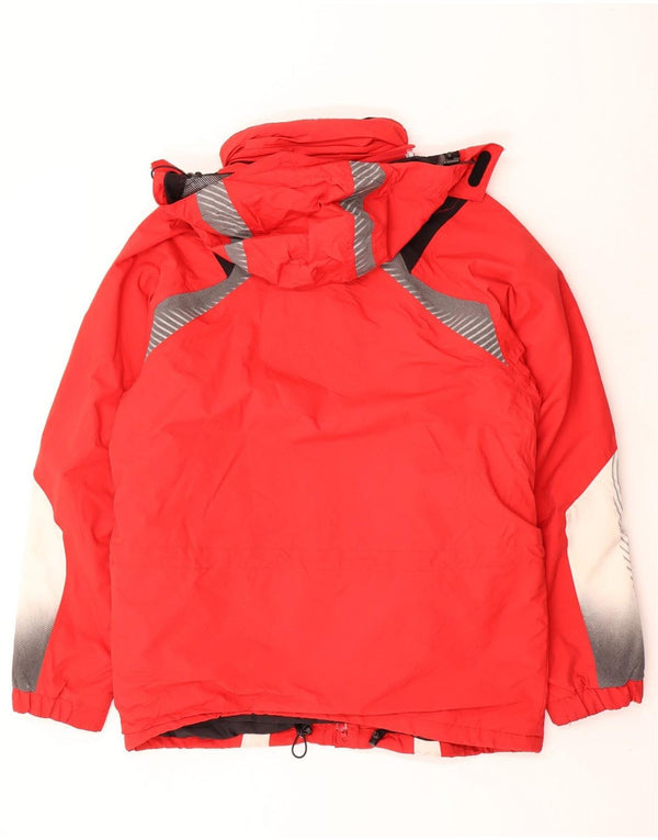 Giacca a vento con cappuccio da uomo Fila UK 40 Large Red Colourblock in poliammide