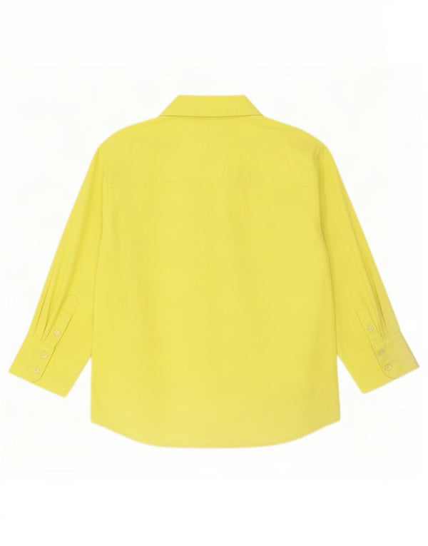 Camicetta da donna con maniche a 3/4 Benetton Top UK 12 Cotone giallo medio