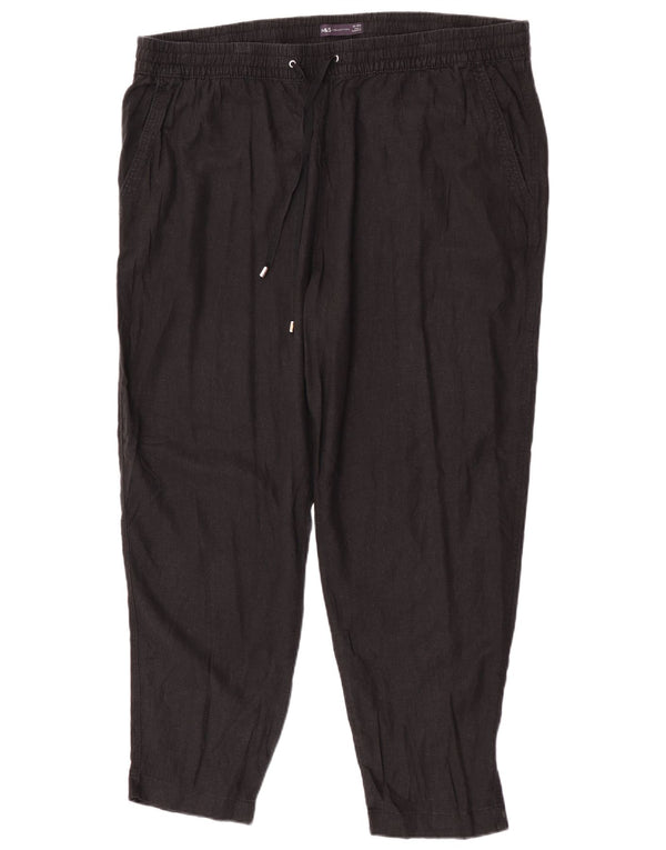 Pantaloni casual affusolati da donna Marks & Spencer UK 22 3XL W44 L29 Nero