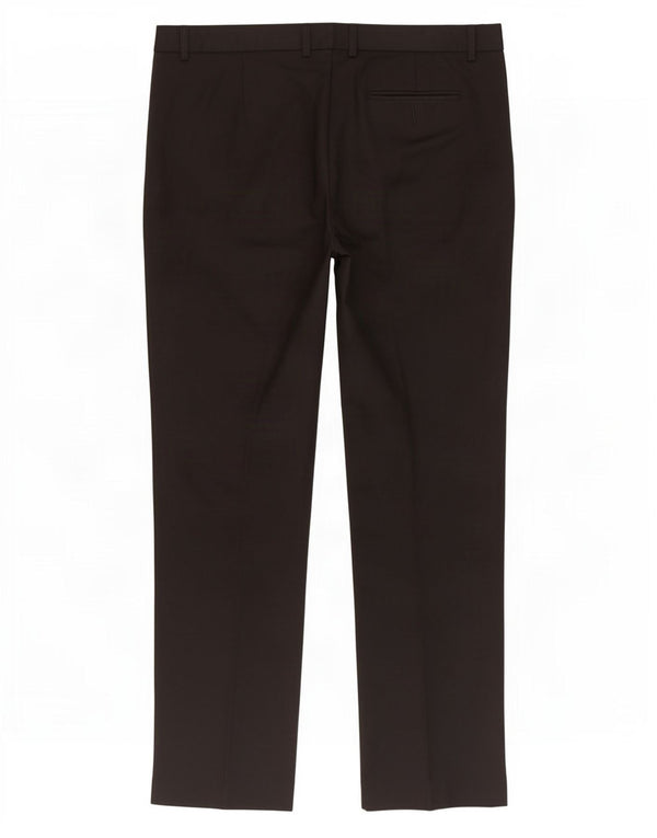 Pantaloni da abito vestibilità regolare da uomo Marks & Spencer W38 L33 poliestere nero