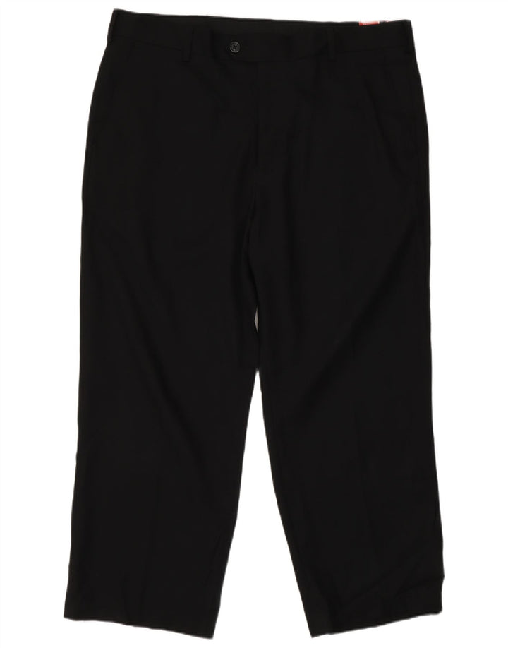 Pantaloni da abito dritti da uomo Izod W36 L26 poliestere nero