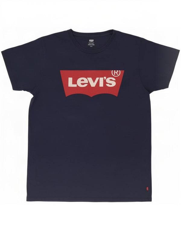 Levi's Mens Graphic T-Shirt Top Large Navy Blue Cotton