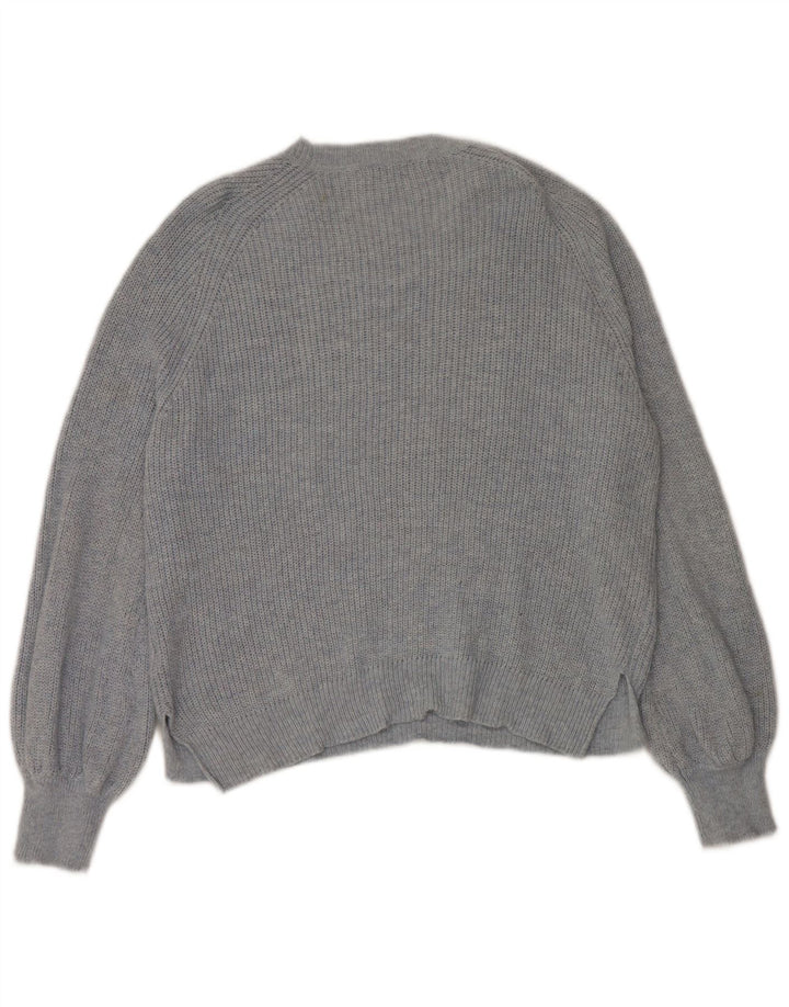 Maglione da donna Marks & Spencer con scollo a barca UK 16 Large Blu in poliammide