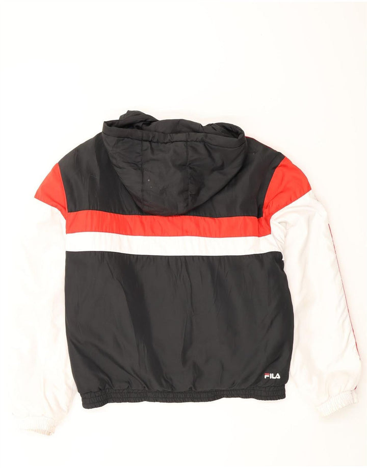 Giacca bomber con cappuccio da uomo Fila UK 38 poliestere color block medio nero
