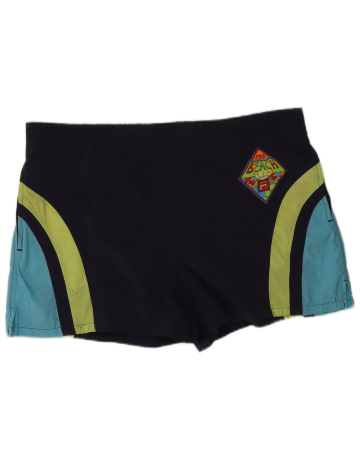 Pantaloncini da bagno da uomo Fila IT 50 Medium Blu Navy Colourblock