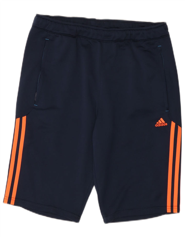 Pantaloncini sportivi ADIDAS da uomo Climalite medio poliestere blu navy