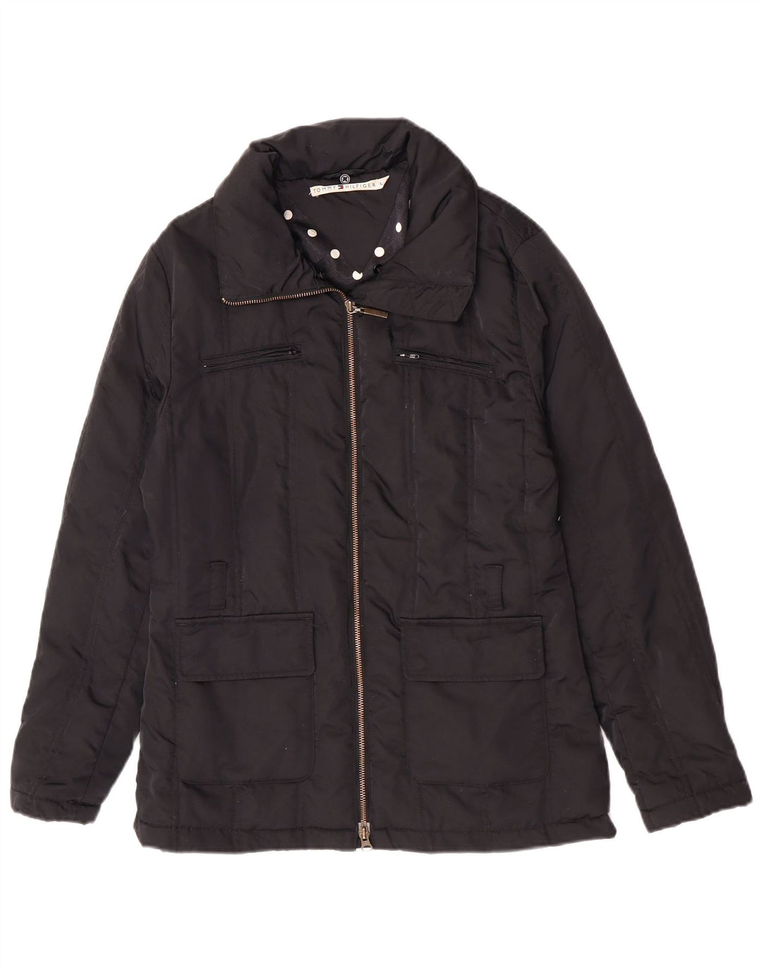 Giacca imbottita da donna Tommy Hilfiger UK 16 grande nylon nero