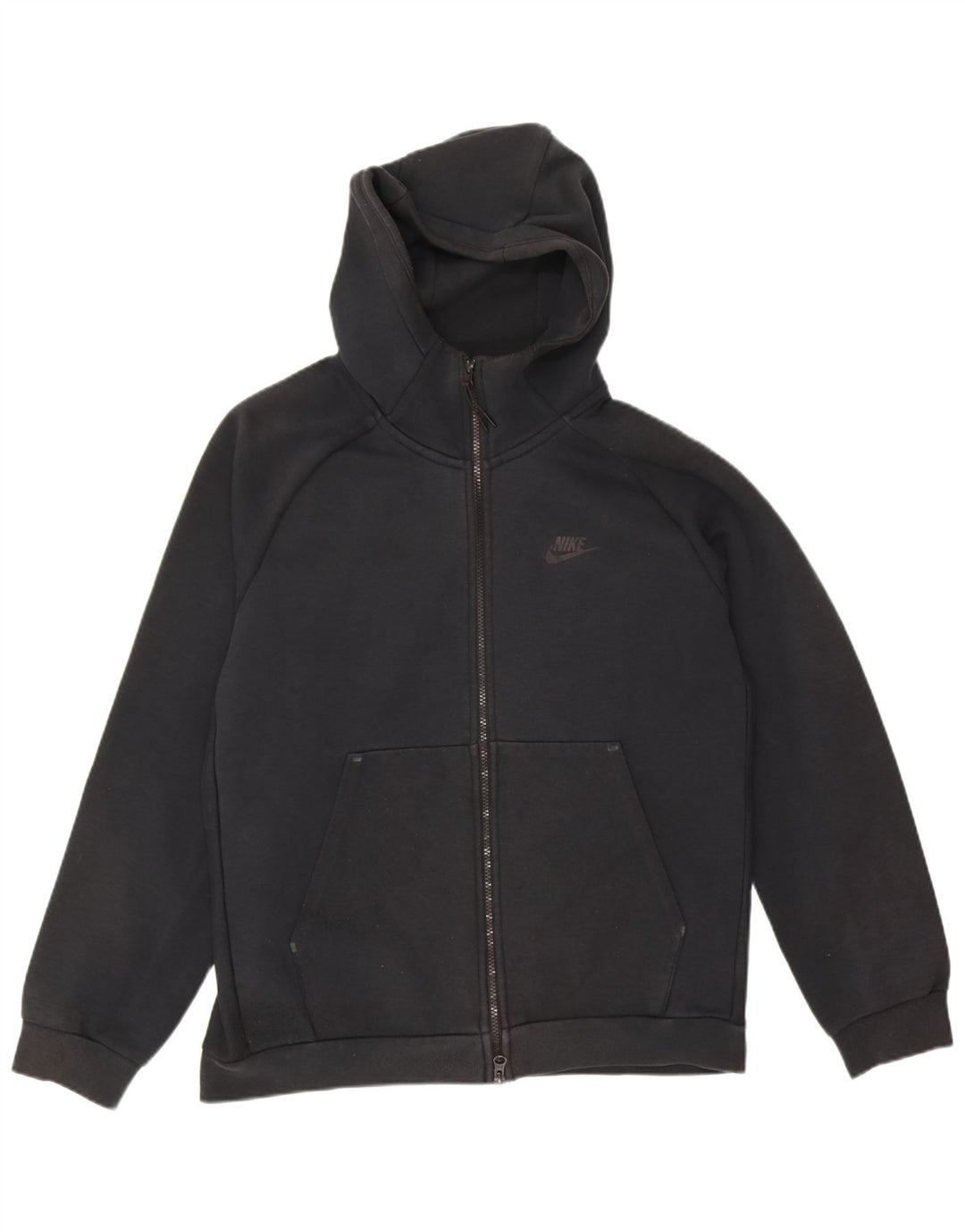 Felpa con cappuccio e zip Nike da uomo in cotone nero medio