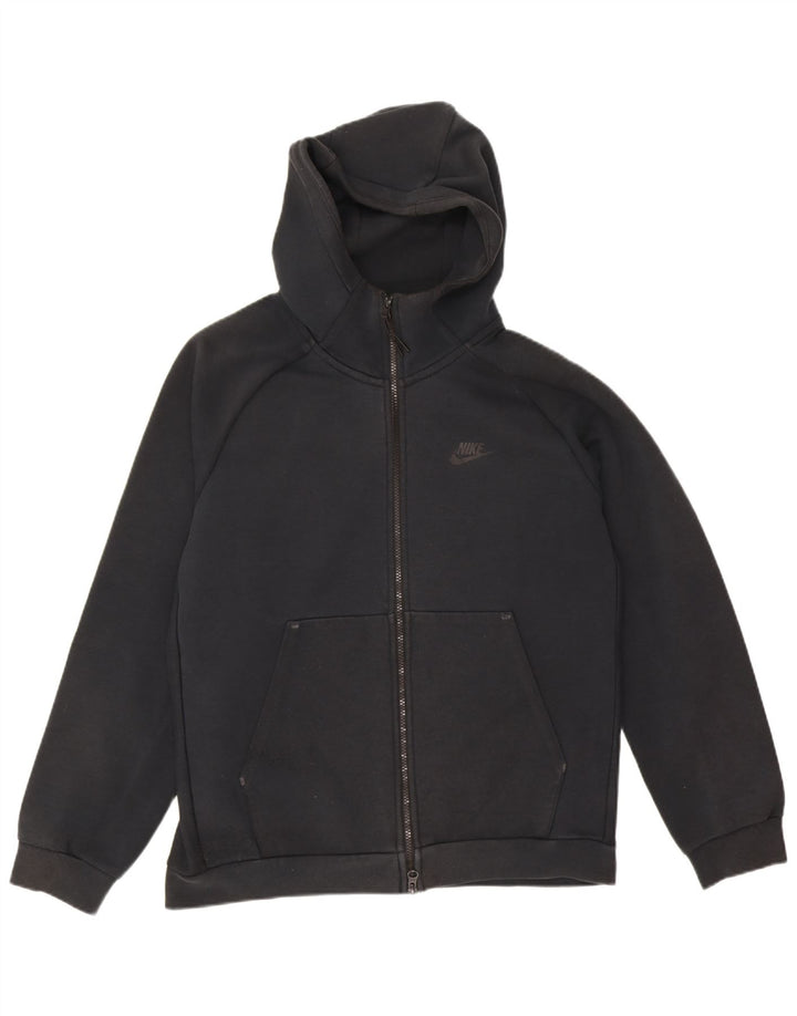 Felpa con cappuccio e zip Nike da uomo in cotone nero medio