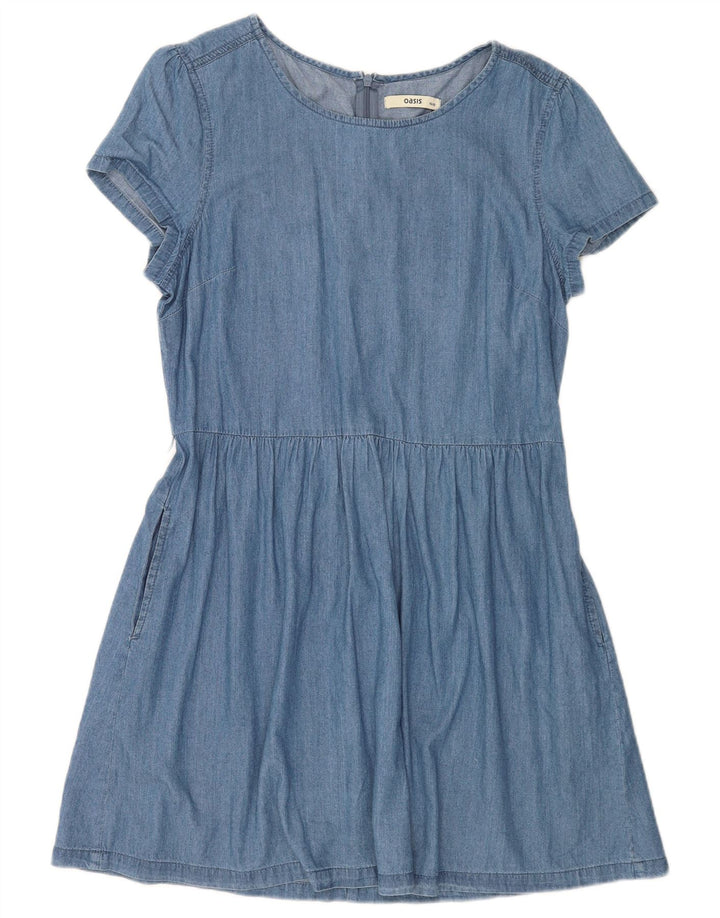 Abito in denim da donna Oasis UK 14 Cotone blu medio