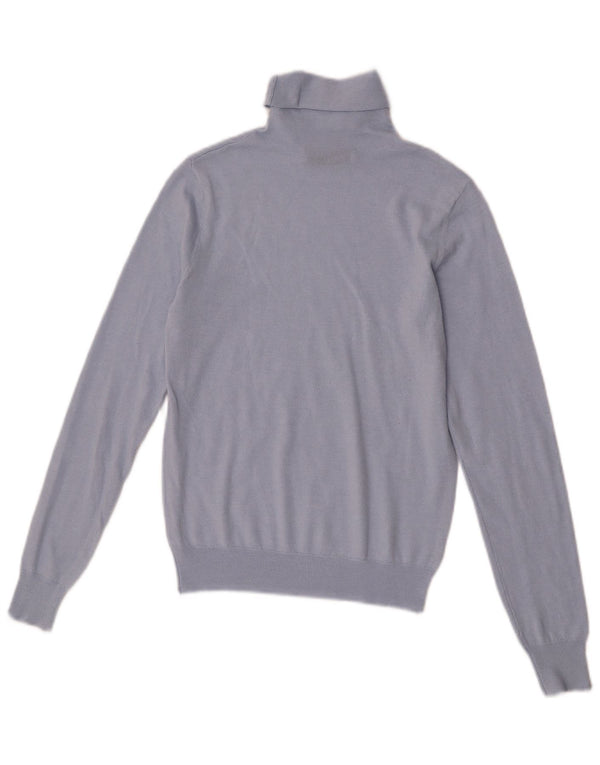 Maglione maglione collo alto da donna Zara UK 12 Blu medio