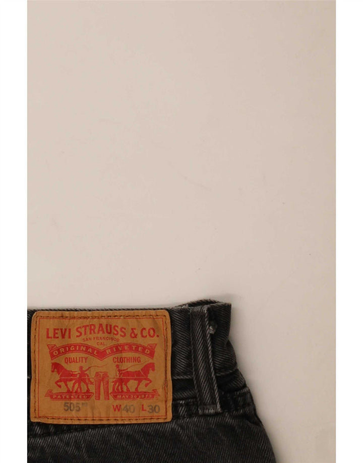 Jeans dritti Levi's 505 da donna W40 L26 cotone grigio