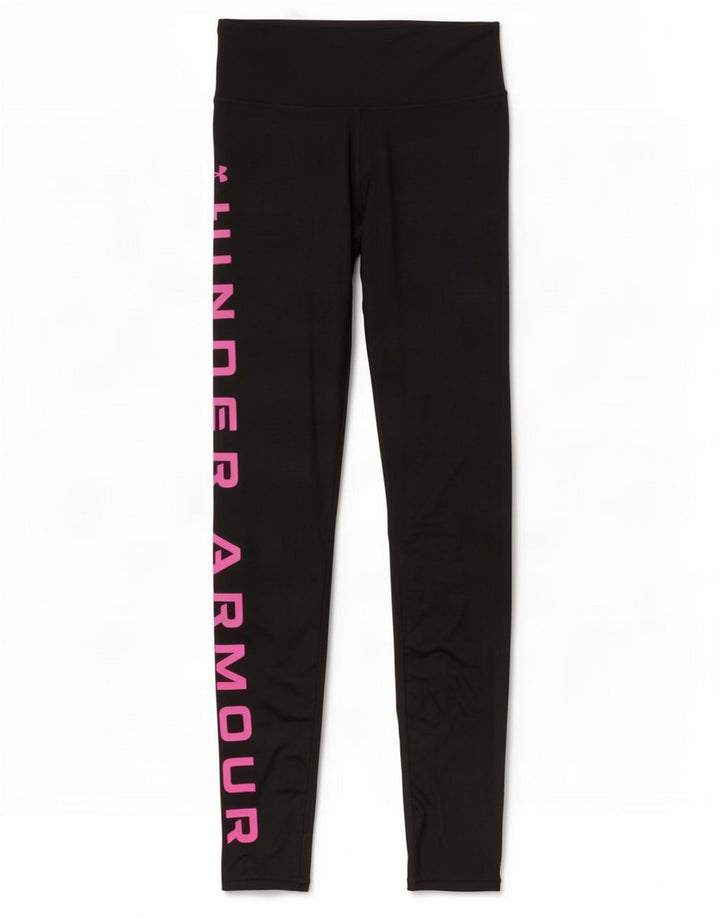 Leggings grafici a compressione da donna Under Armour UK 8 piccoli poliestere nero