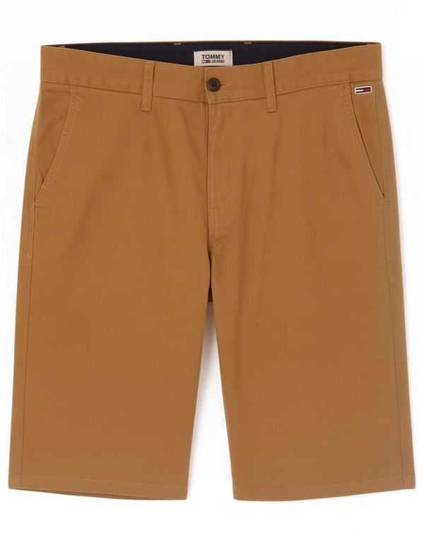 Pantaloncini chino da uomo Tommy Hilfiger medi W32 in cotone marrone