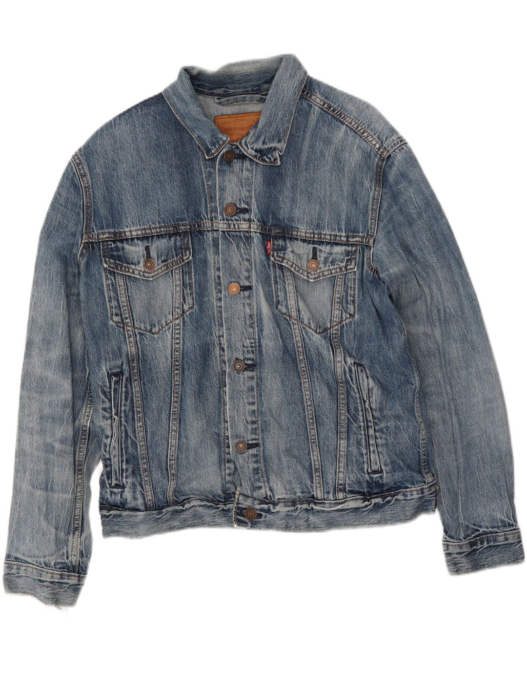 Giacca di jeans da uomo Levi's UK 38 Cotone blu medio