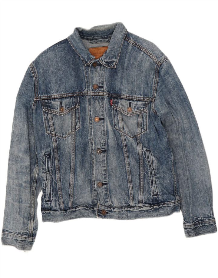 Giacca di jeans da uomo Levi's UK 38 Cotone blu medio