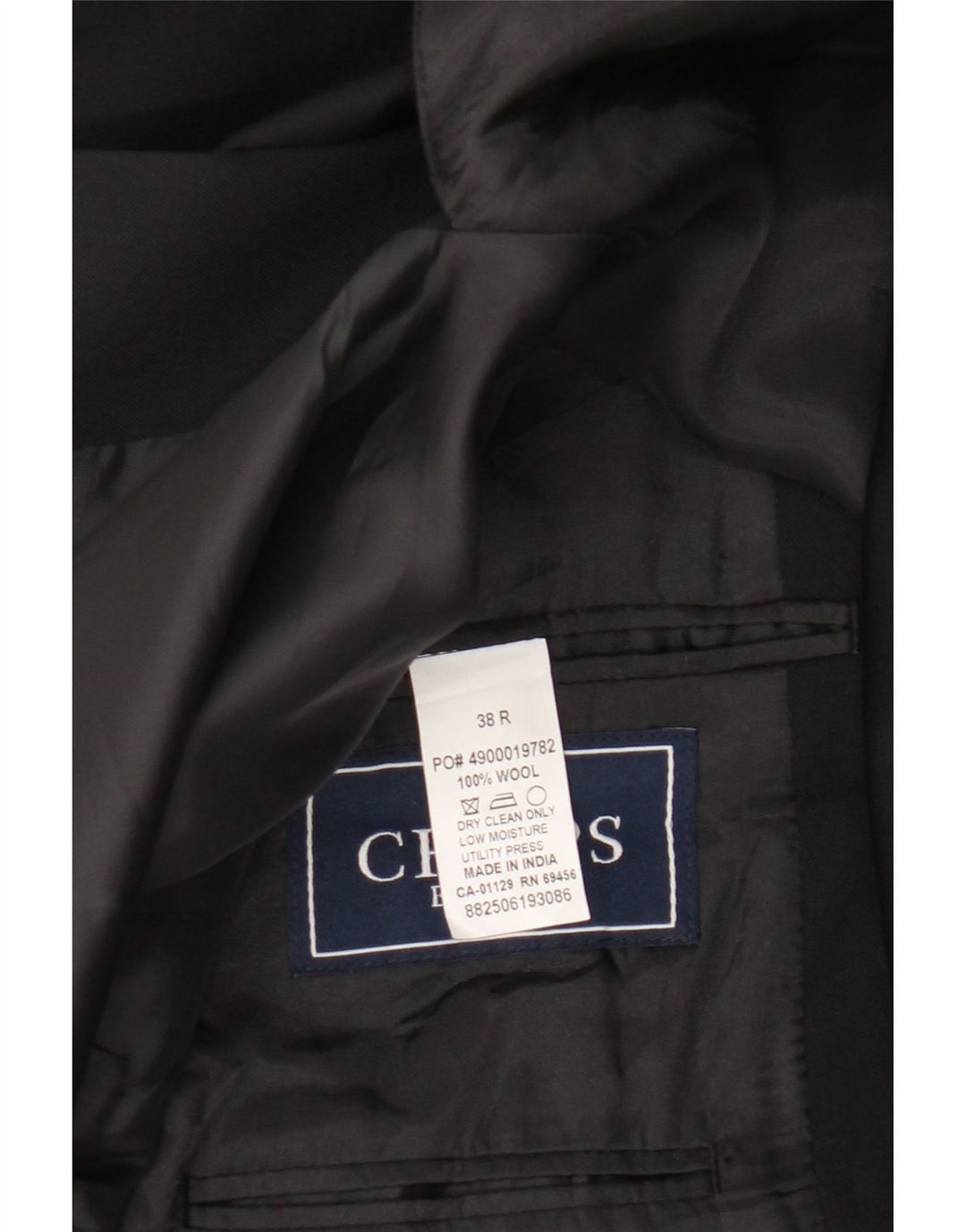 Giacca blazer a 2 bottoni da uomo Chaps UK 38 lana nera media