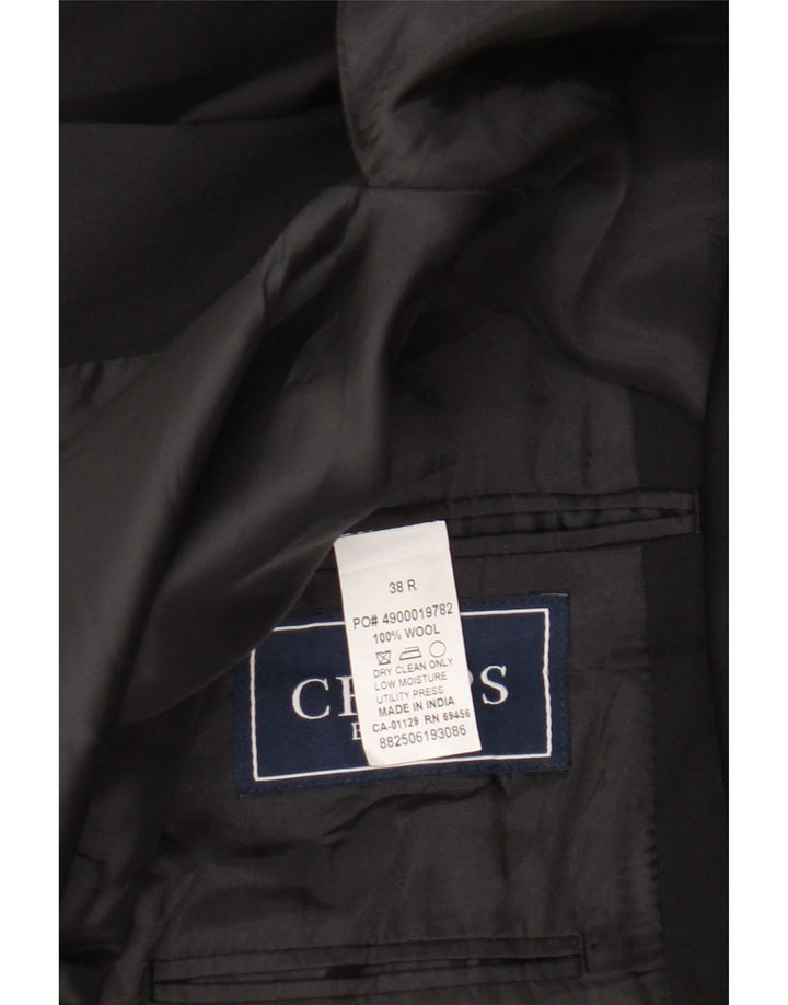 Giacca blazer a 2 bottoni da uomo Chaps UK 38 lana nera media