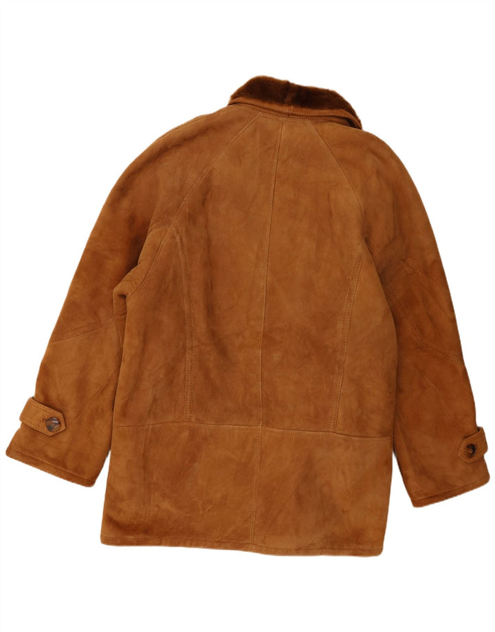 Giubbotto in shearling vintage da uomo IT 54 2XL Marrone
