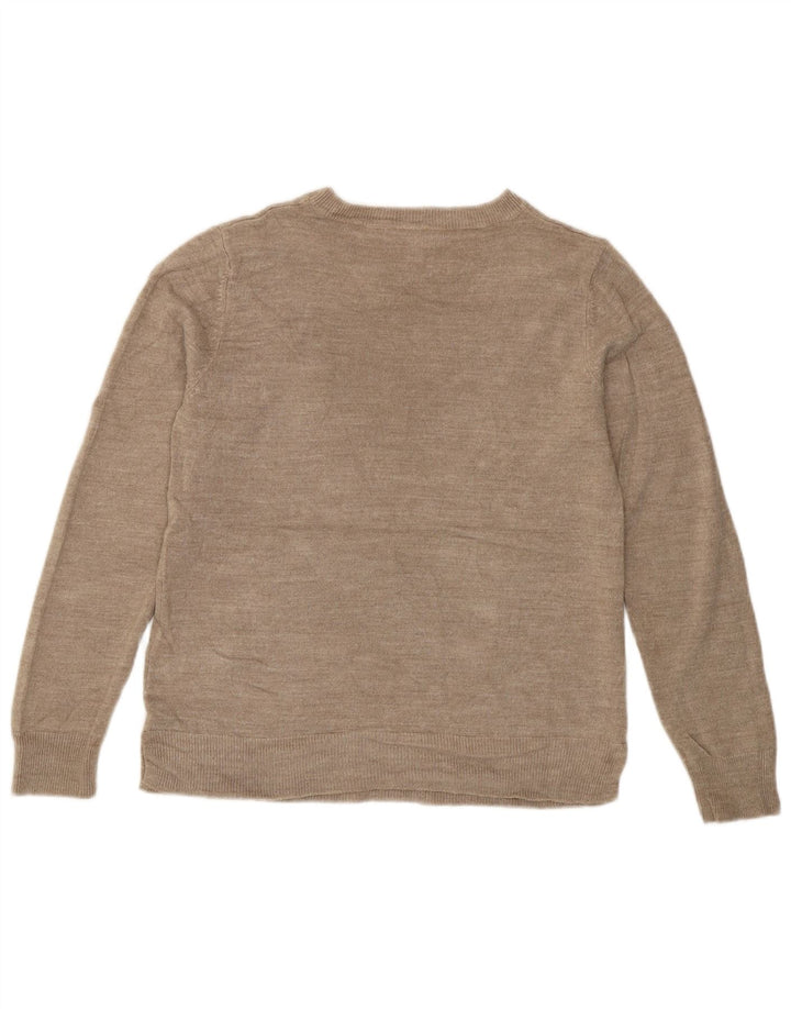 Maglione maglione con scollo a barca da donna Marks & Spencer UK 12 Acrilico beige medio