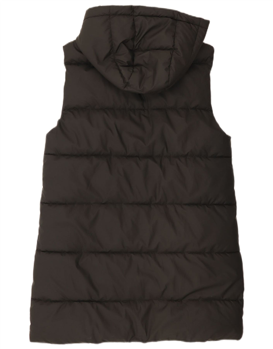 Cappotto imbottito senza maniche con cappuccio da donna Zara UK 14 poliestere nero medio