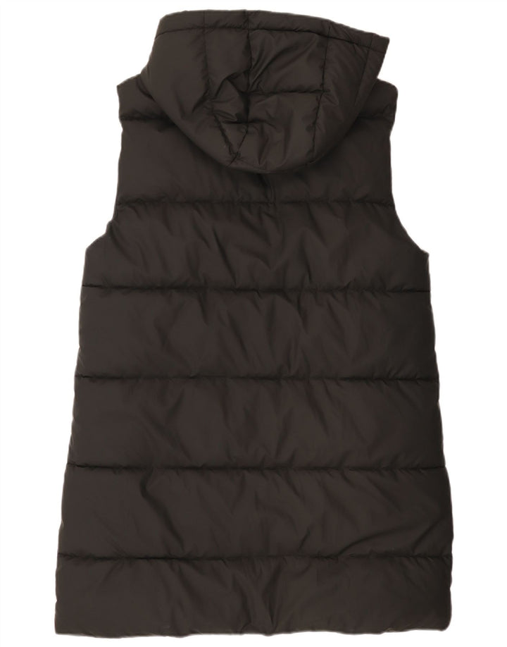 Cappotto imbottito senza maniche con cappuccio da donna Zara UK 14 poliestere nero medio