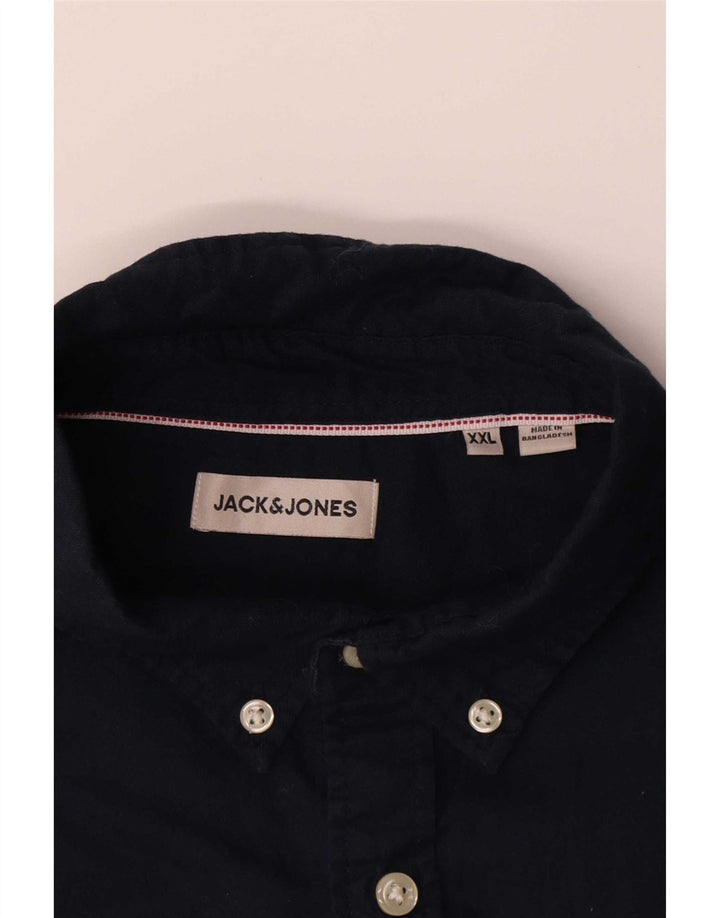 Camicia da uomo Jack & Jones 2XL cotone blu navy