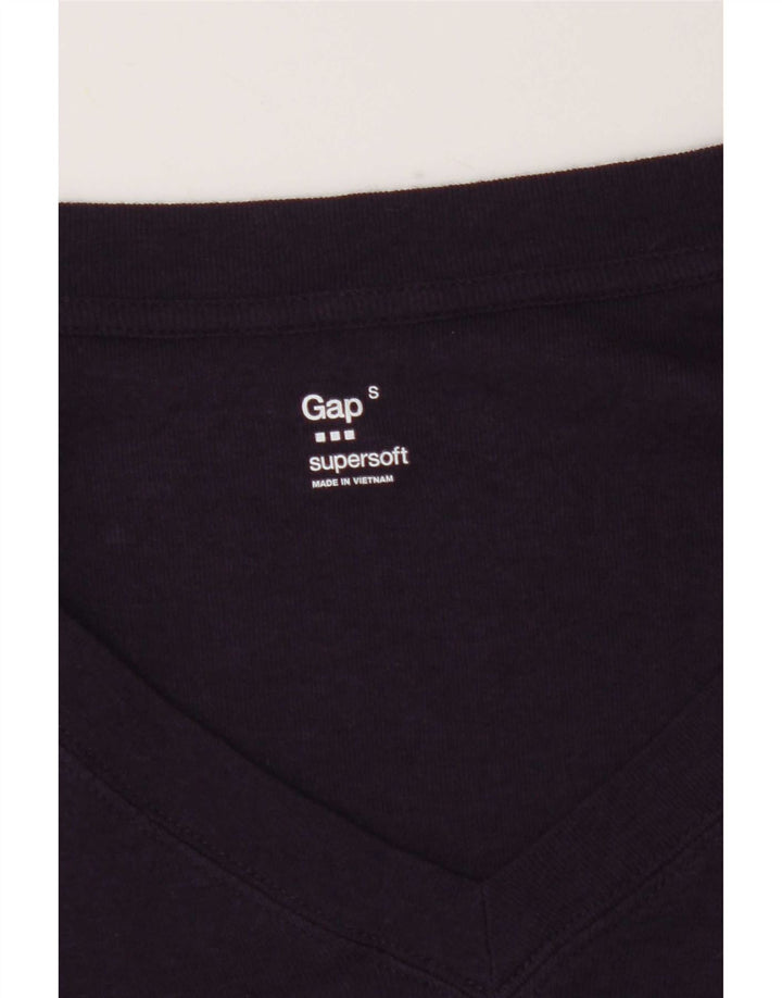 Gap Donna Top Manica Lunga UK 8 Small Viola Cotone