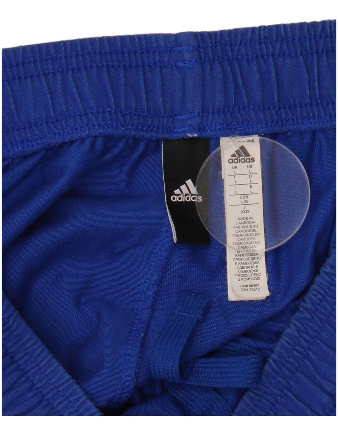 Pantaloni da tuta da uomo Adidas Large in cotone blu