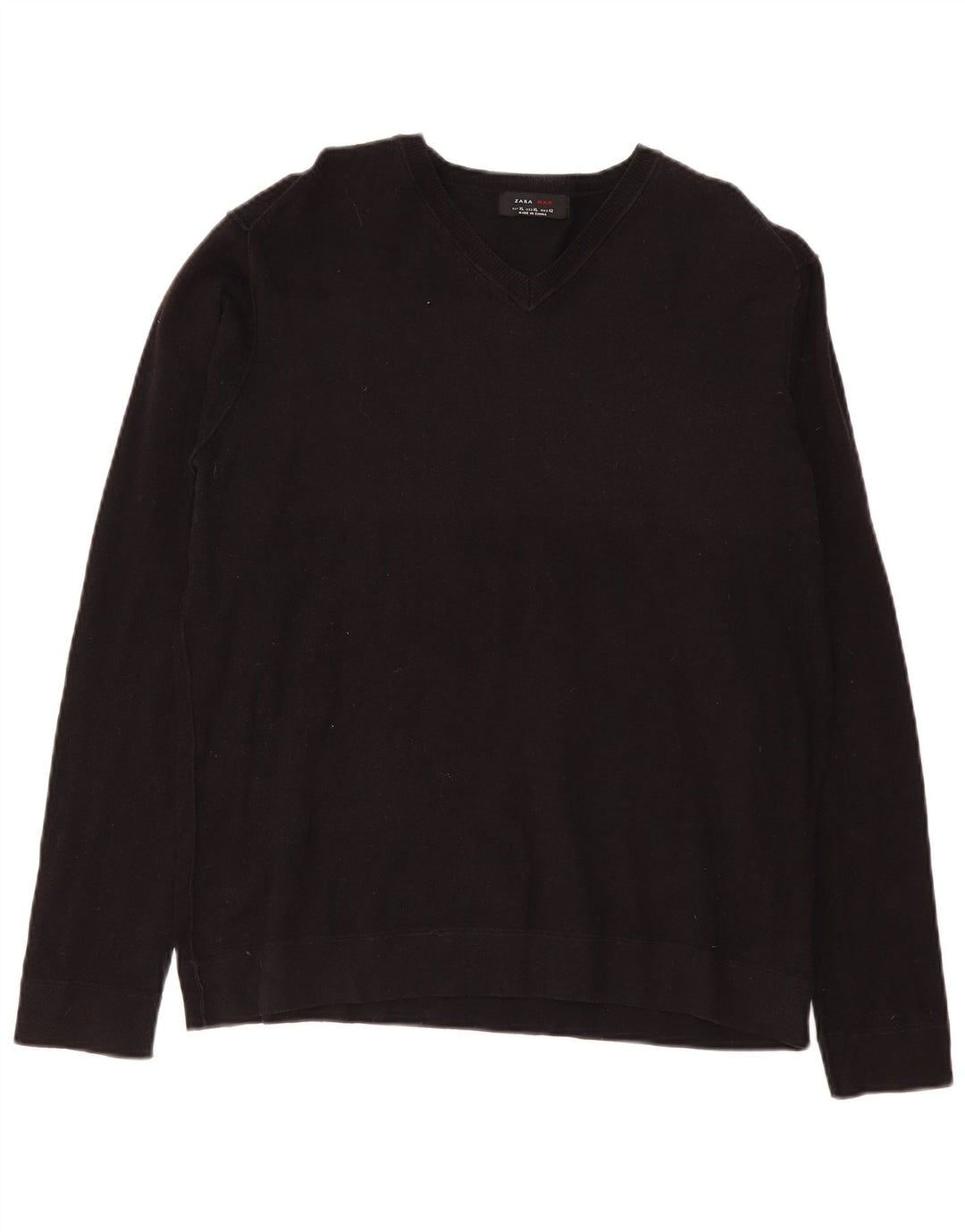Maglione Zara da uomo con scollo a V XL Nero
