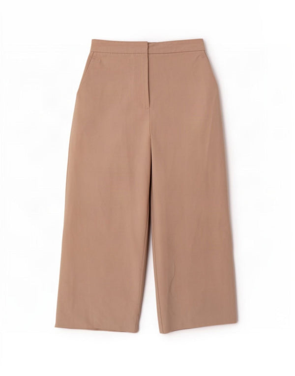 Pantaloni corti a gamba larga a vita alta da donna Zara piccoli W26 L24 Beige