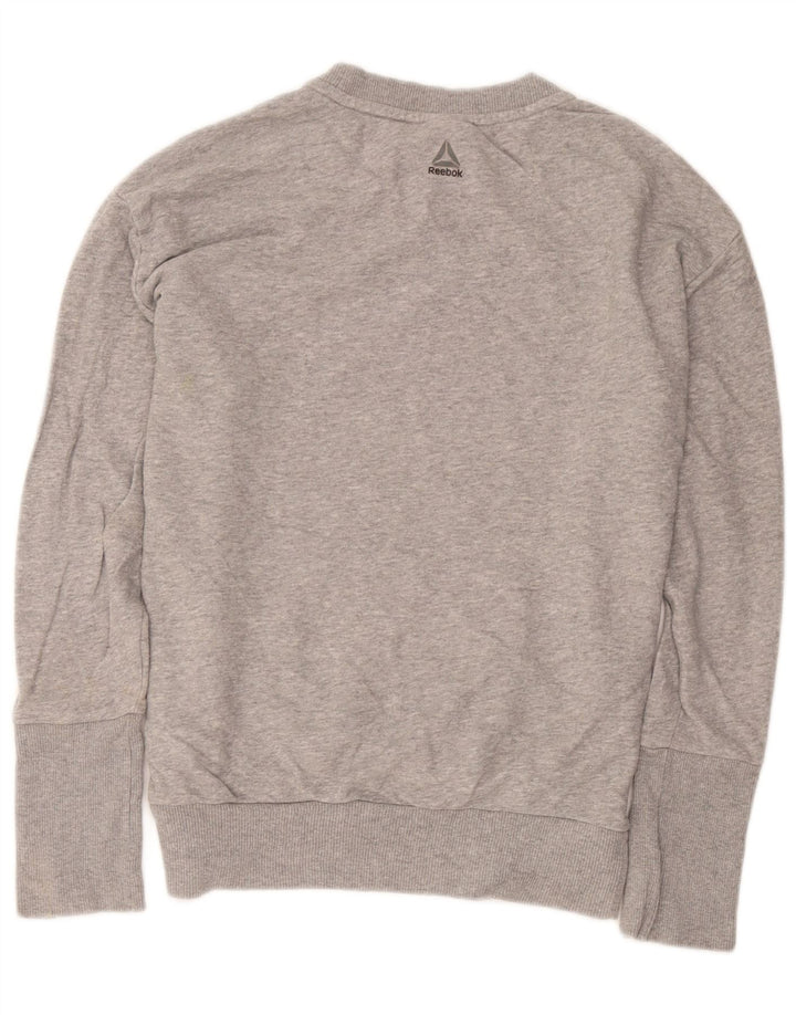 Felpa oversize da donna Reebok Jumper UK 8/10 Small Grey Cotton