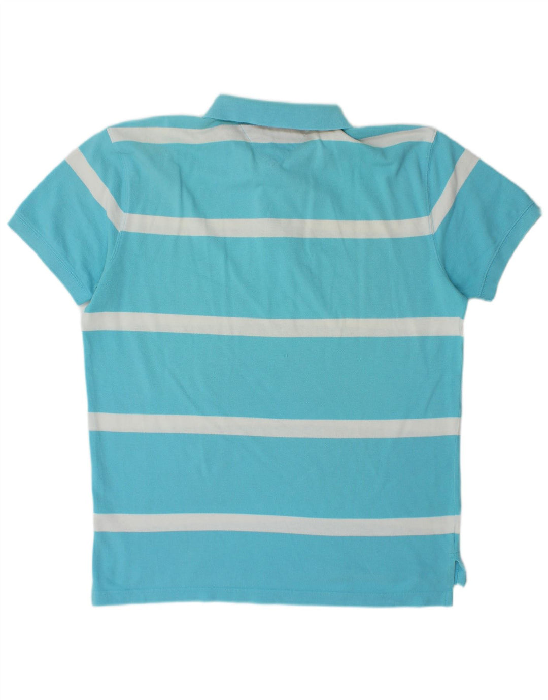 Polo da uomo Tommy Hilfiger grande in cotone a righe blu