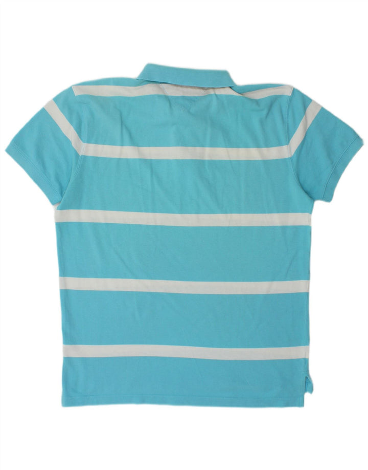 Polo da uomo Tommy Hilfiger grande in cotone a righe blu