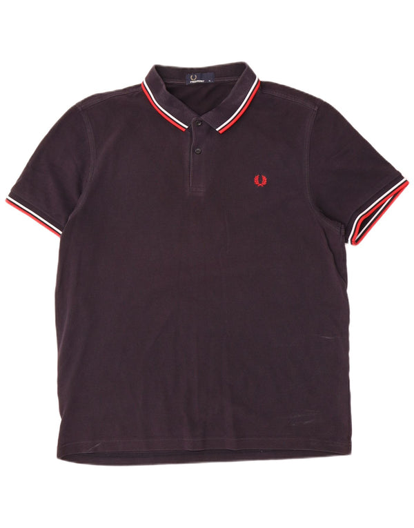 Polo da uomo Fred Perry XL in cotone blu navy