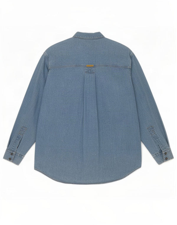 Camicia in denim da uomo Edwin XL in cotone blu
