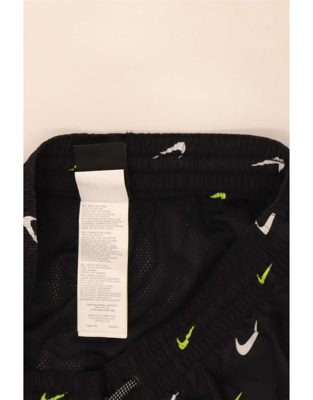 Pantaloncini sportivi grafici Nike da uomo piccoli in poliestere nero