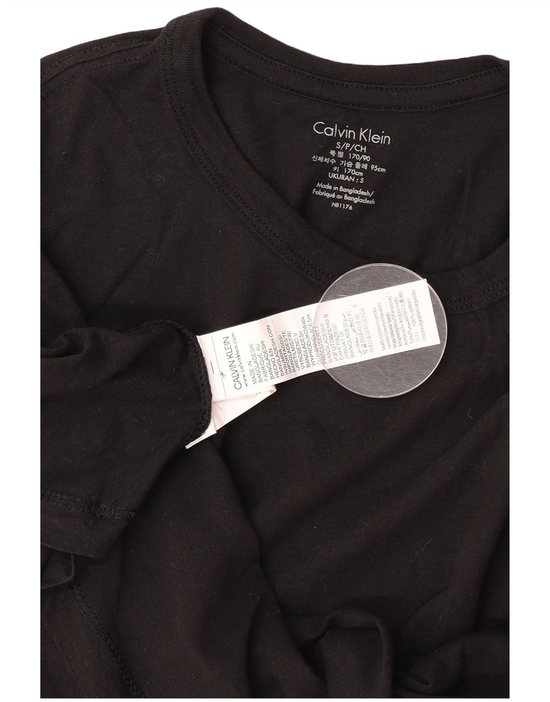 T-shirt da uomo Calvin Klein Top piccola in cotone nero