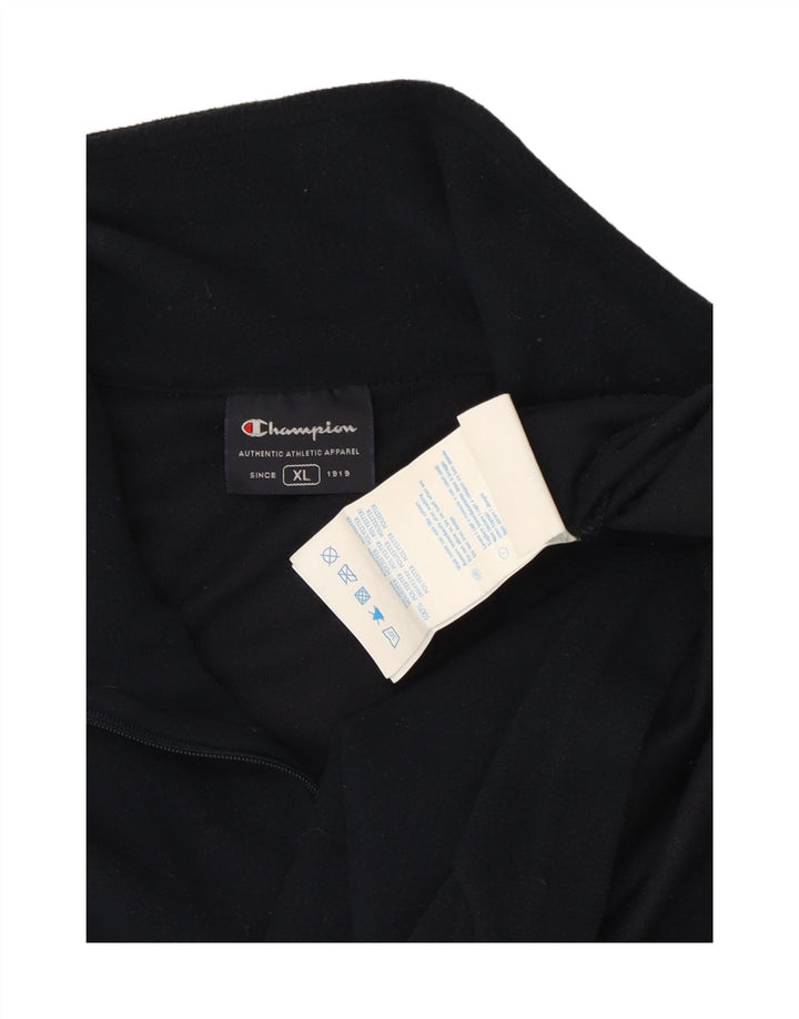 Maglione in pile da uomo con collo e zip CHAMPION XL poliestere blu navy