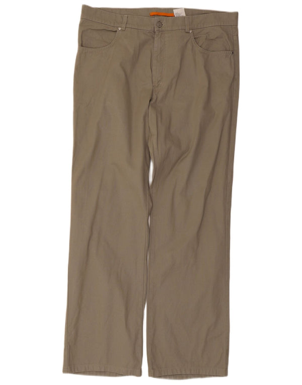 Pantaloni casual dritti da uomo Timberland W38 L31 cotone grigio