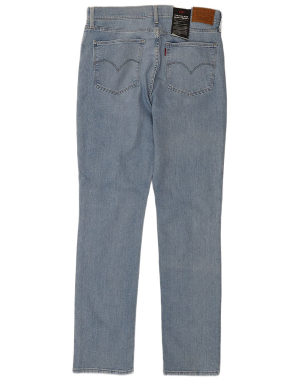 Levi's Donna 724 Jeans dritti a vita alta effetto consumato W30 L32 cotone blu
